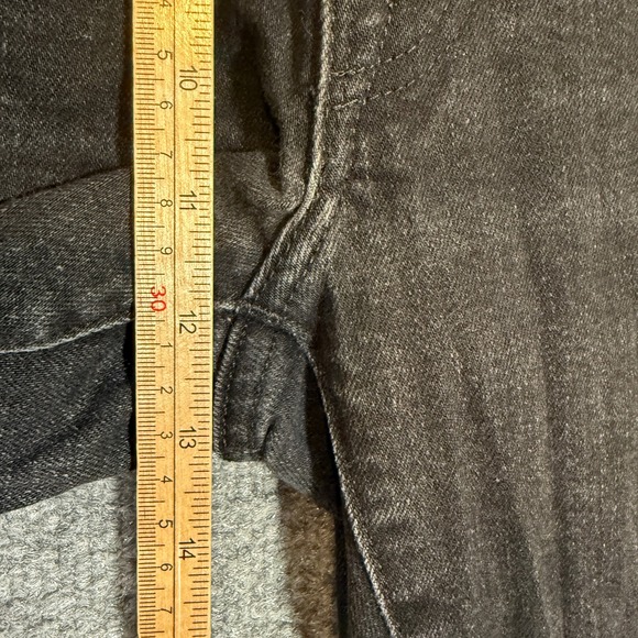 American Eagle Pants Mens 33x30 Black Denim Jeans Slim Straight Airflex + Nice - Picture 6 of 14